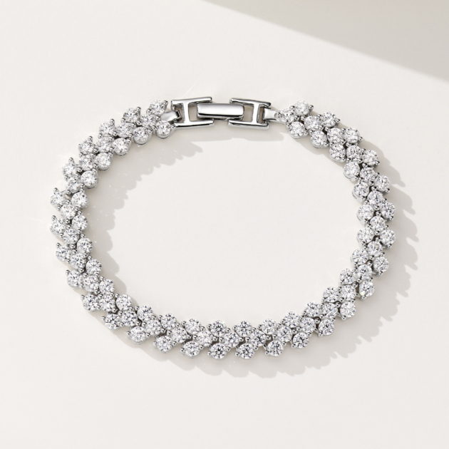 Cluster Diamond | Silver Bracelet