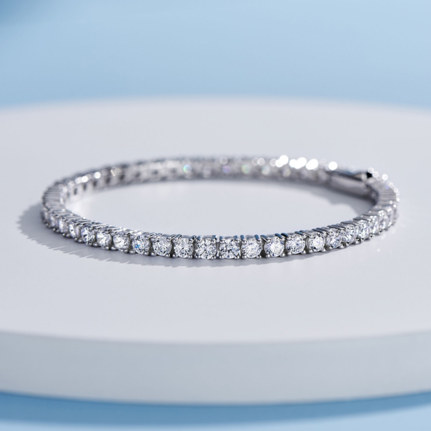 3mm Tennis Diamond | Silver Bracelet