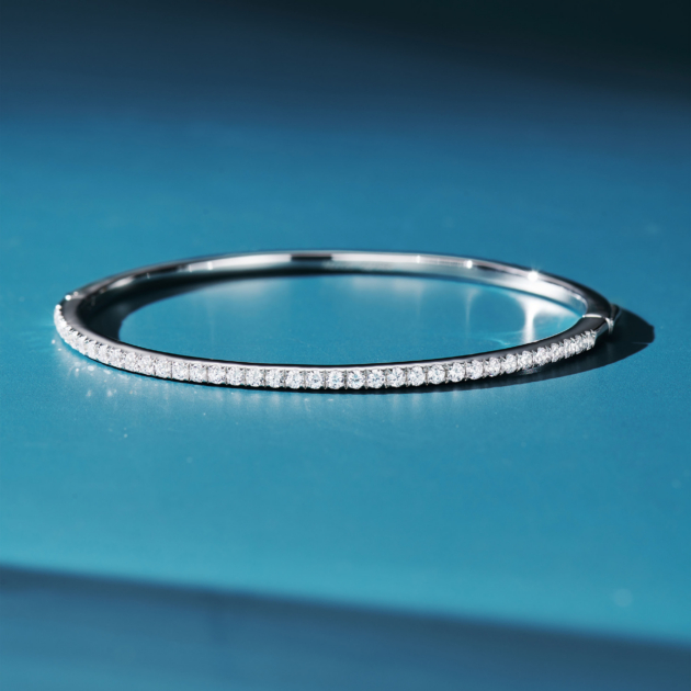 1.9mm Half-circle Diamond | Silver Bracelet