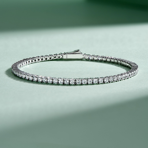 2.3mm Tennis Diamond | Silver Bracelet