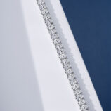 Top view of Classic Oval-Cut Tennis Sterling Silver Bracelet