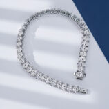 clasp details of Classic Oval-Cut Tennis Sterling Silver Bracelet