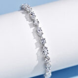 side view of spliced Multi-Cut Sterling Silver Bracelet