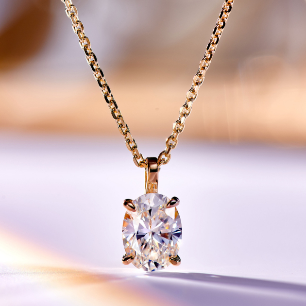 1.25ct Oval Diamond | Silver Necklace