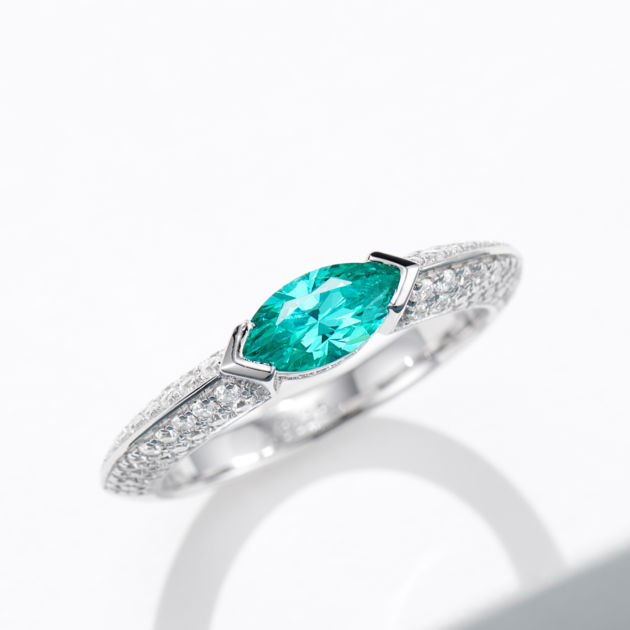 Paraiba Marquise | Silver Ring