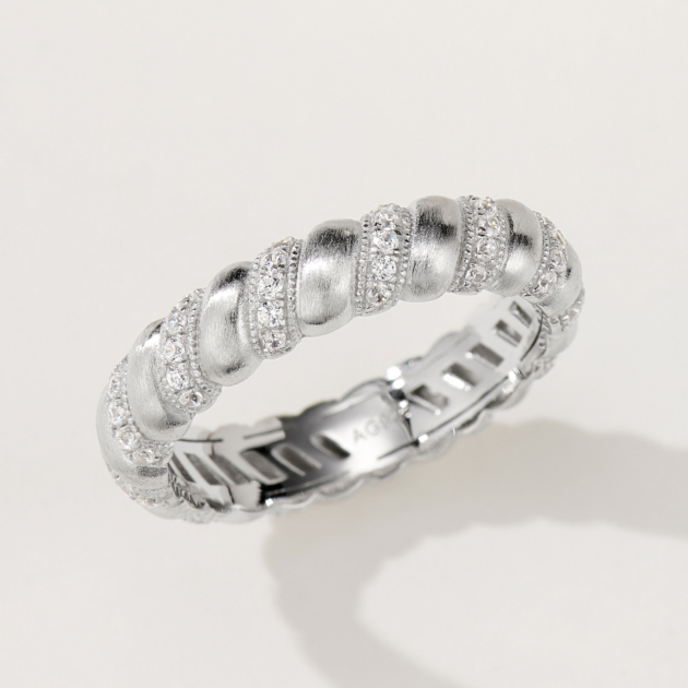 Vintage Brushed Twist | Silver Ring