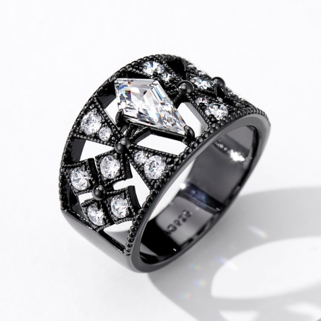 Black Lace | Silver Ring
