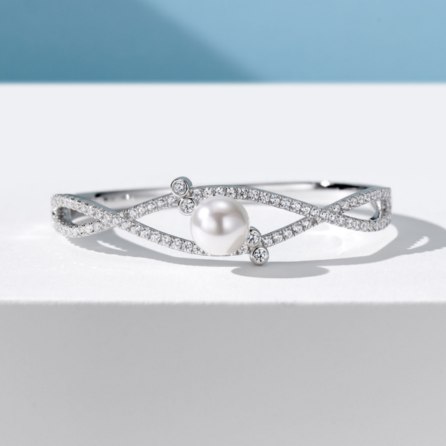 Starry Galaxy Pearl | Silver Bracelet