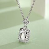 back view close-up of Sterling silver perfume bottle necklace