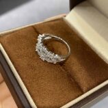 Sparkling Intricate Openwork Sterling Silver Ring display in a jewelry box