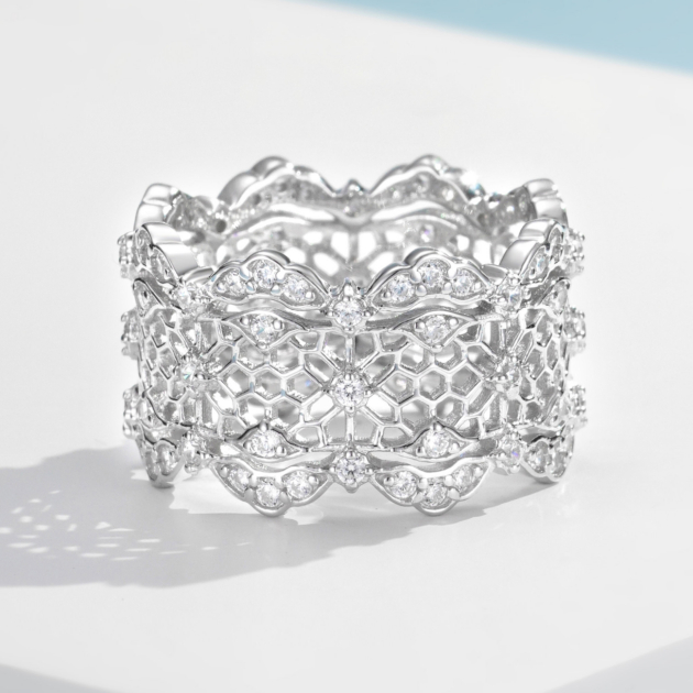 Royal Court Lace | Silver Ring