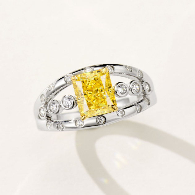 1.25ct Stellar Yellow Diamond | Silver Ring