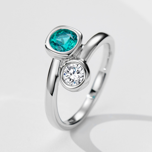 Paraiba inlay | Silver Ring