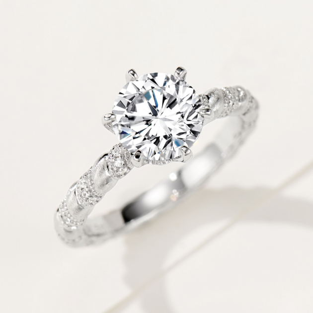 1.5ct Vintage Twist Diamond | Silver Ring