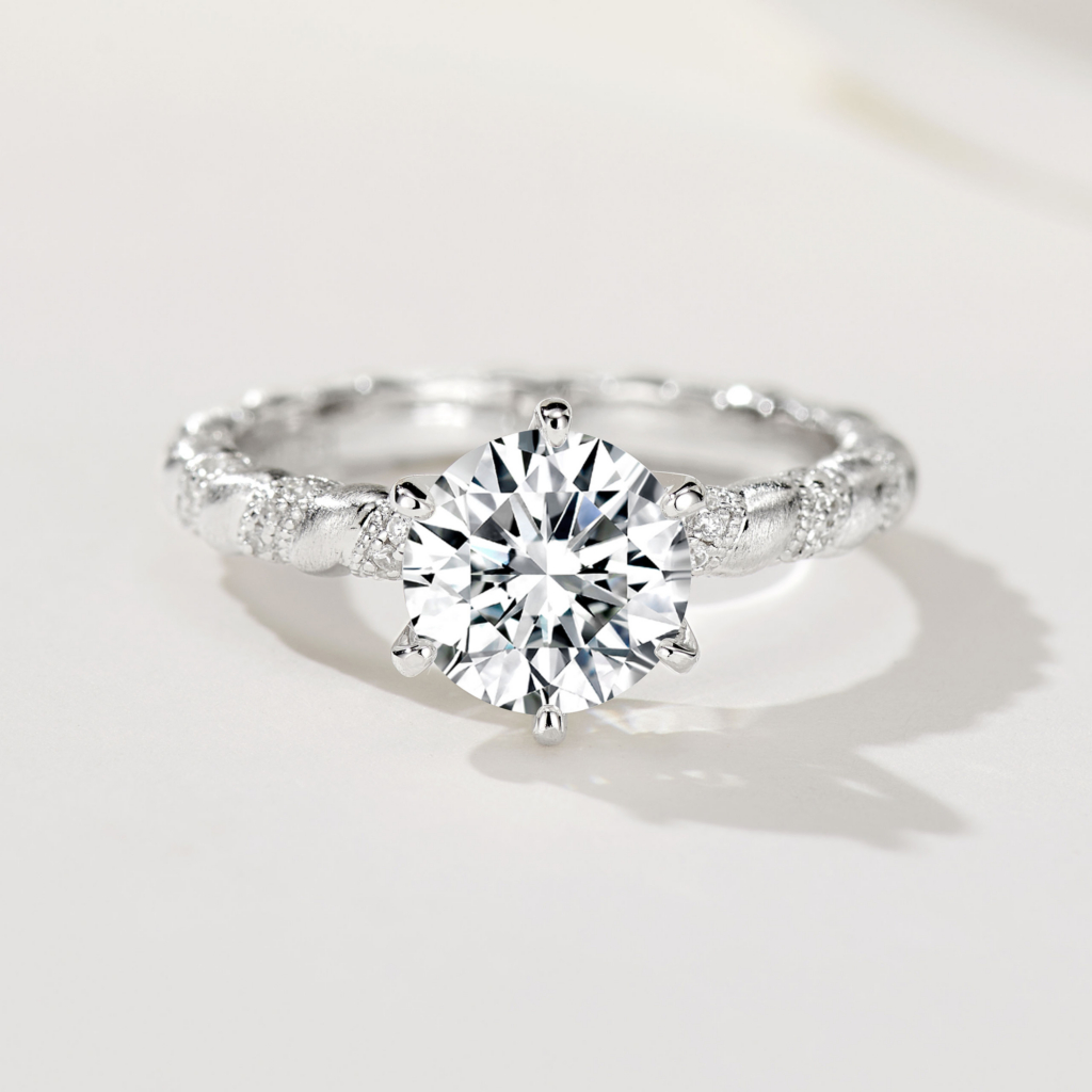 front view close-up of Vintage brushed wrap ring