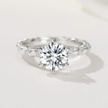 front view close-up of Vintage brushed wrap ring