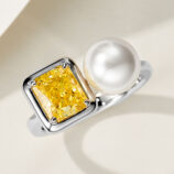 gemstone details of Two-Stone Open Sterling Silver Ring