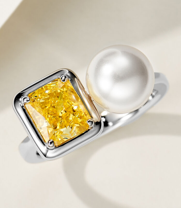 Two-Stone Open Sterling Silver Ring gemstone details gemstone details of Two-Stone Open Sterling Silver Ring