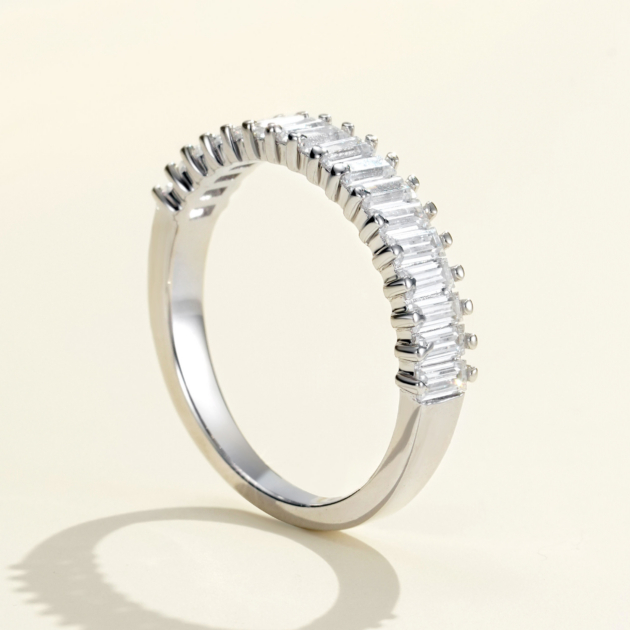 Rectangular Diamond | Silver Ring