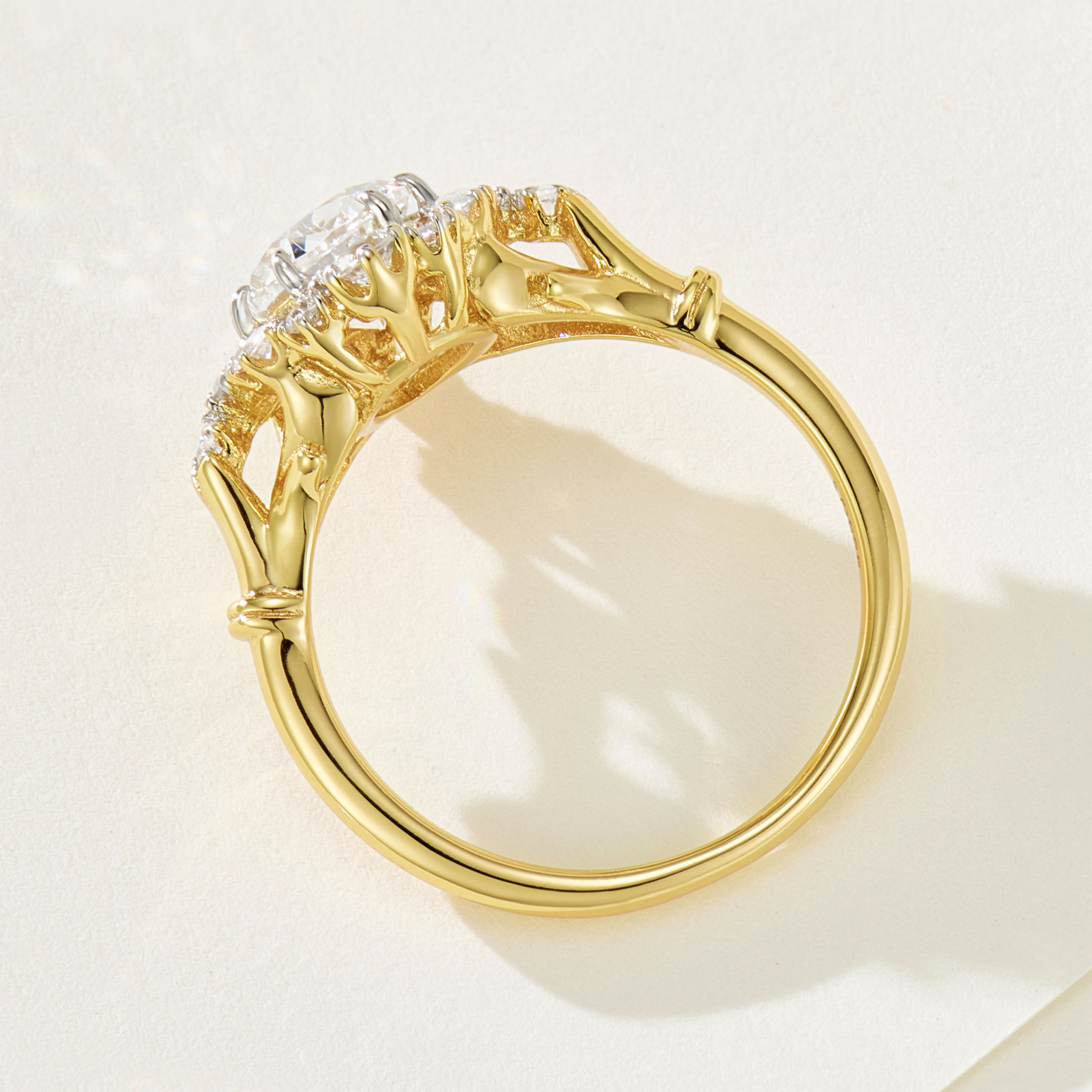 Cluster of Water Drop Diamond Ring | Silver Ring - 图片 3