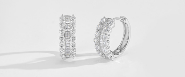 Elegant Zirconia Huggie Hoop Earrings