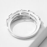 back side close-up of Modern 925 Sterling Silver Cubic Zirconia Stackable Rings