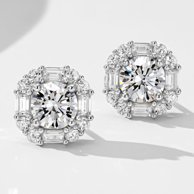 Sugar Diamond Earrings | Silver Earrings