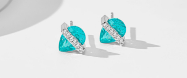 Starlight Falling into the Deep Sea: Water Droplet Paraiba-Style Earrings, Illuminating Your Daily Highlight Moments