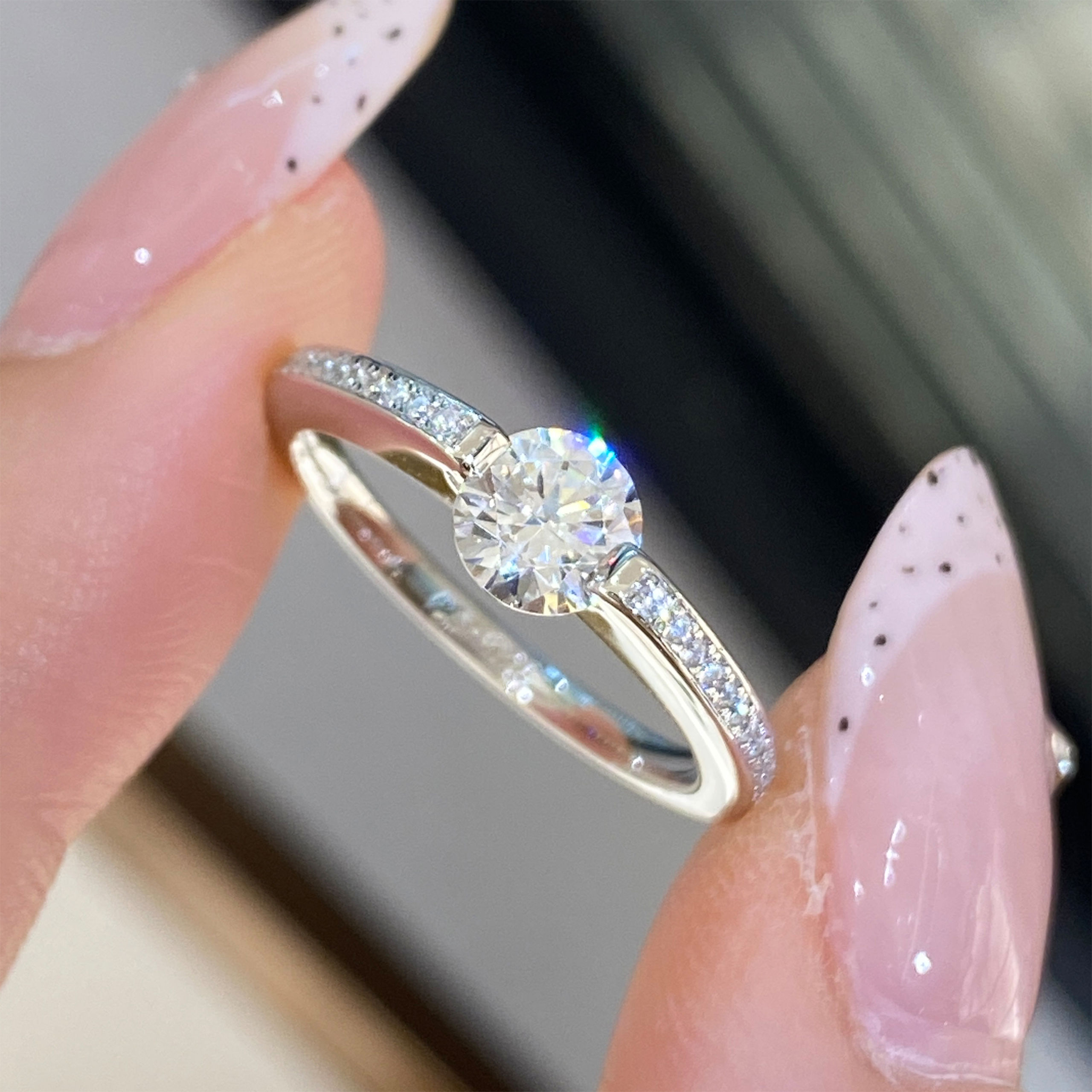 Sparkling Diamond Ring |Silver Ring - 图片 5