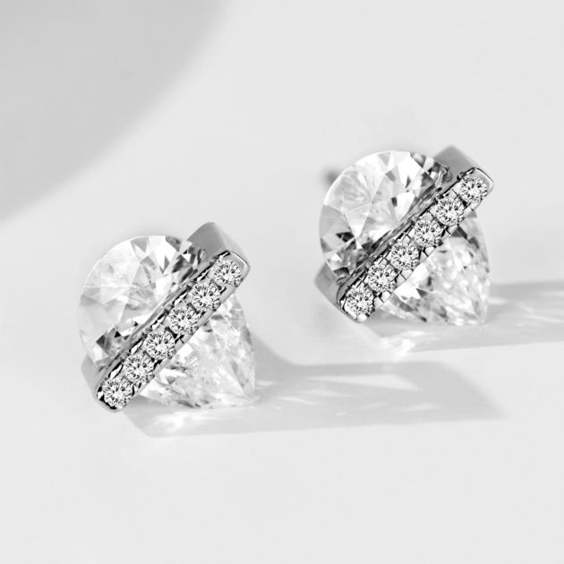 Surrounding Teardrop Earrings | Silver Earrings