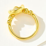 back side details of Silver Gold Plated Ingot Ring